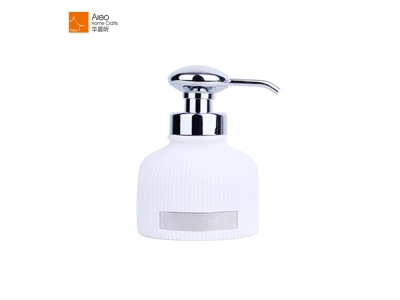 Empty Polystone Bumpy Touch White Liquid Hand Soap Dispenser Pump Bottle