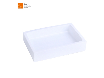 Simple Design Wholesale White Square Home Bathroom Soap Dish 