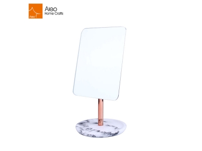 Beauty Home Living Square Decor Table Desk Stand Makeup Cosmetic Mirror