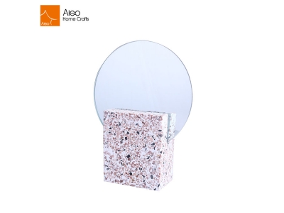 Detachable Rectangle Terrazzo Base Beauty Makeup Mirror Desk Type