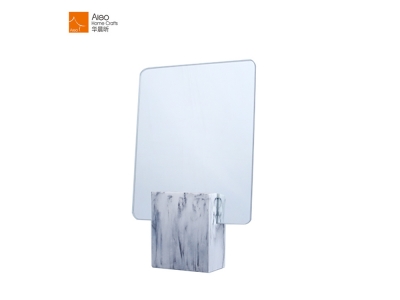 Desktop Single Sided Sliver Plated Fashion Bathroom Marble Vanity Mirrors