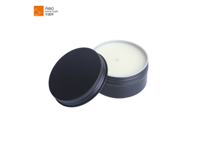 Aleo Customized Fruit Tarocco Blood Orange Scented Soy Wax Matte Black Tink Candle Jar With Lid