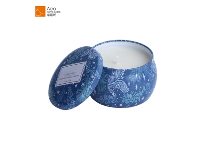 Candle Supplies Wholesale Flower Perfumed Jasmine Lotus Scented Soy Wax Travel Gift Decorative Aroma Tin Box Candle
