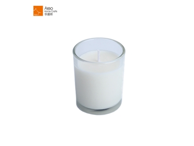 Personalized Unity Soy Wax Essential Oil Massage Candle Set In Round White Clear Glass With Gift Box For Wedding Decoration