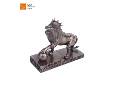 Hand Painting Animal Copper Color Wholesale Resin Figurine Decorative Aleo Polyresin Crafts
