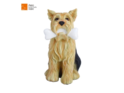 Hot Sale Resin Schnauzer Dog Outdoor Garden Decoration Welcome Dog Statues