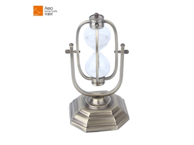 Wholesale Price Big Custom Unique Sand Timer Hourglass With Metal Rotate Frame