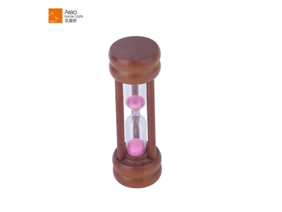 Home Decoration Gift 1/ 3/5 Minutes Wood Sand Timer Antique Hourglass For Kid