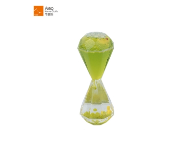 Fashional Liquid Hourglass Timer With Special Customize Gift Diamond Shape Duck 3D Floater For Kid