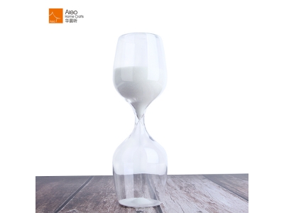 Fashional Wine Glass Shape Promotional Sand Tea Hourglass Timer Customized LOGO Hourglass