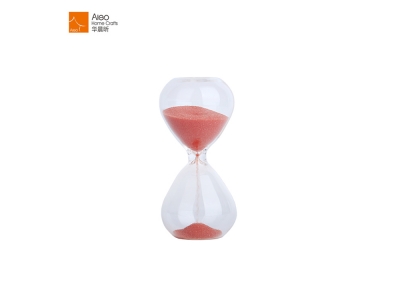 Cheap Promotional Colorful Hourglass Transparent 2 Minute Sand Timer For Kids With Red Sand