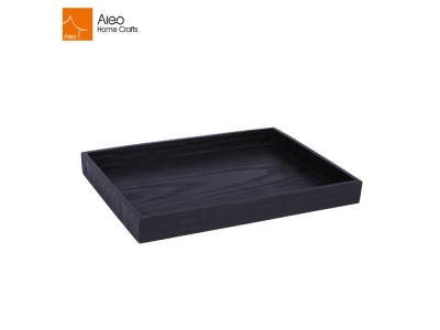 Customized Polyresin Wooden Style Hotel Bathroom Sets Polyresin Amenity Tray