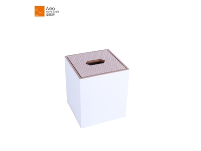 Modern Hotel Decor Metal With Polyresin Tissue Box Paper Tissue Box Holders
