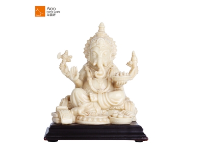 Hand Carved Ivory Resin Figurine Home Decor Craft Buddha God Statue For Home Decor