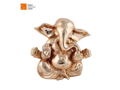 Custom Polyresin Indoor Decorative Ganesha Statues Hindu For Home