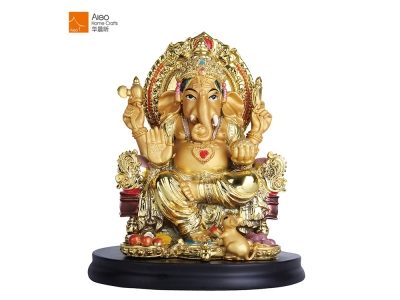 Vacuum Plating And Painting Antique Figurine Indian Hindu God Statue