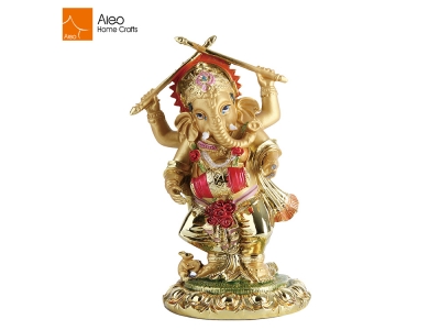 Decoration India Vacuum Plating Polyresin Idol God Statues Hindu