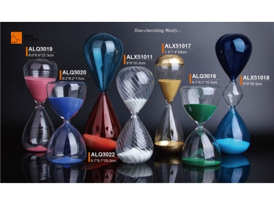 High Quality Custom Promotional Colorful  Glass Sand Timer